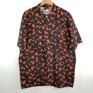 Toucan Dance Mens XL Colorful Hot Red Pepper Print